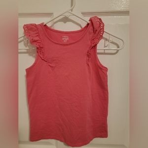 Jumping Beans Flutter Sleeve Tank Top Girls Size 10 Bright Pink …